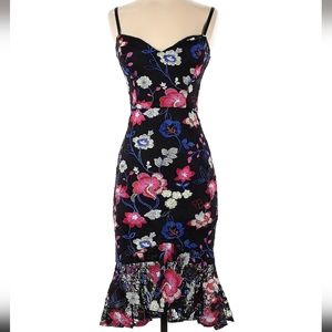 Guess floral cocktail dress 0